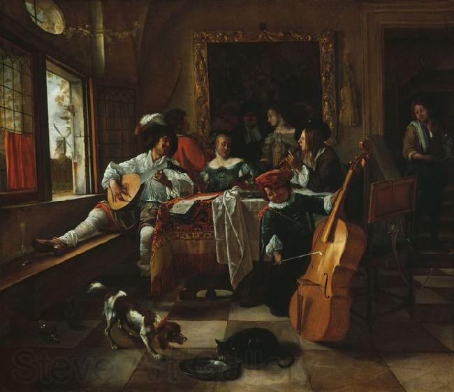 Jan Steen The Family Concert (1666) by Jan Steen Norge oil painting art